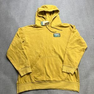 Passenger Love The Wild Hoodie Men's Medium Mustard Gold Fleece Lined Stretch